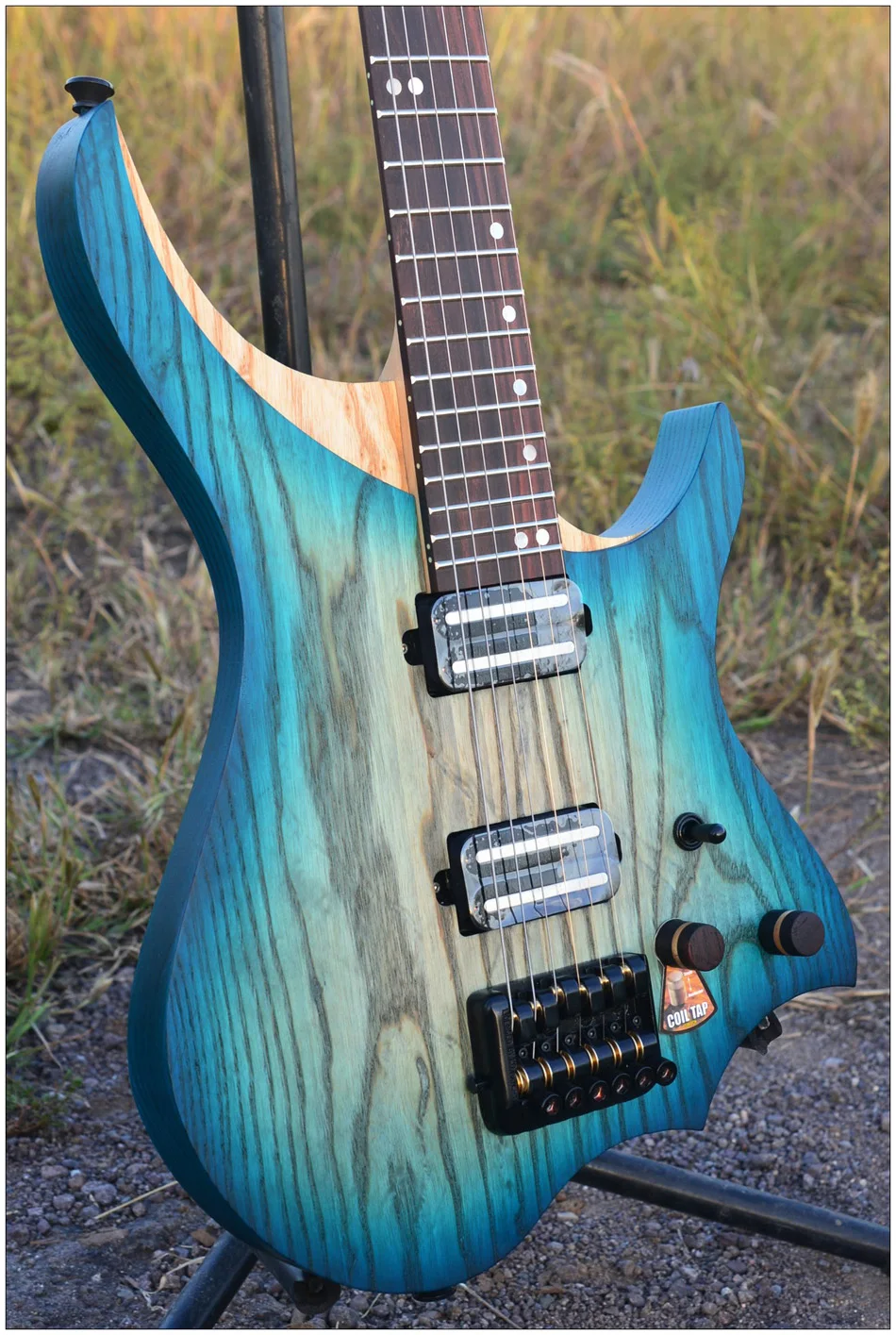 Модель электрической гитары без головы NK синего цвета 3 шт.|blue burst|electric guitar
