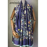 2019 luxury brand women 100 silk scarf beach shawls echarpe hijab wraps floral designer scarves female soft stoles bandana