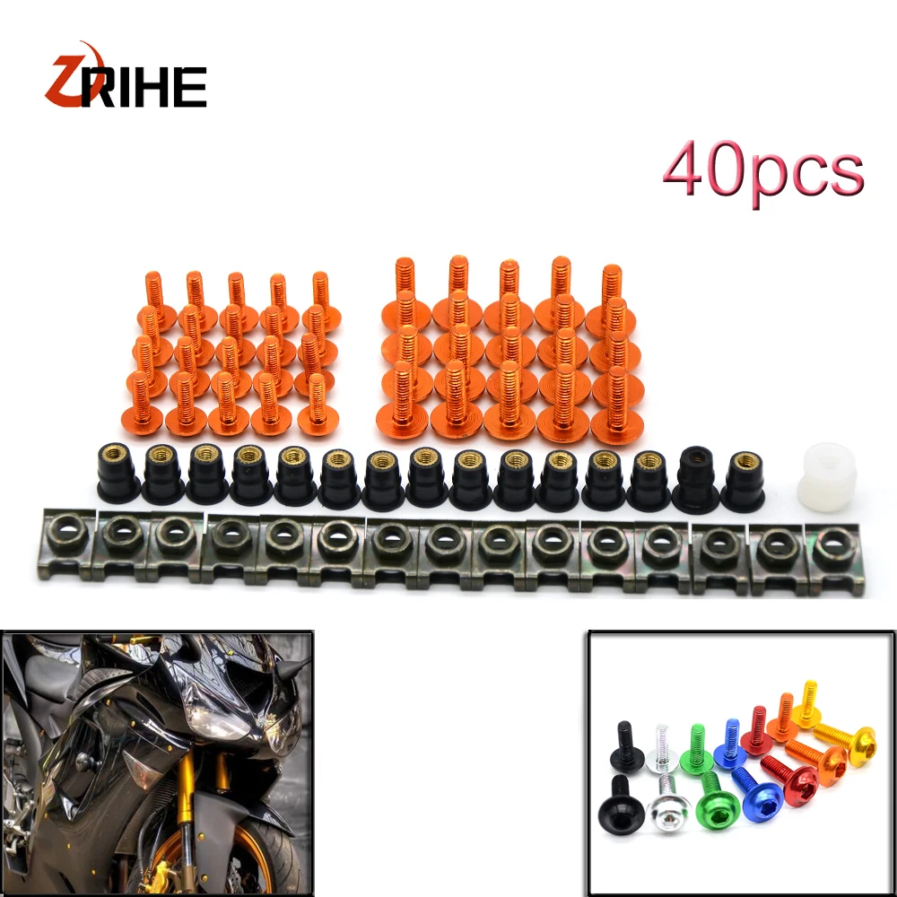 

Motorcycle Accessories Aluminum Windscreen Fairing Bolts Nut Screws Washer for ducati MONSTER S2R 800 ST4S 748 900ss 916 ST2 ST4