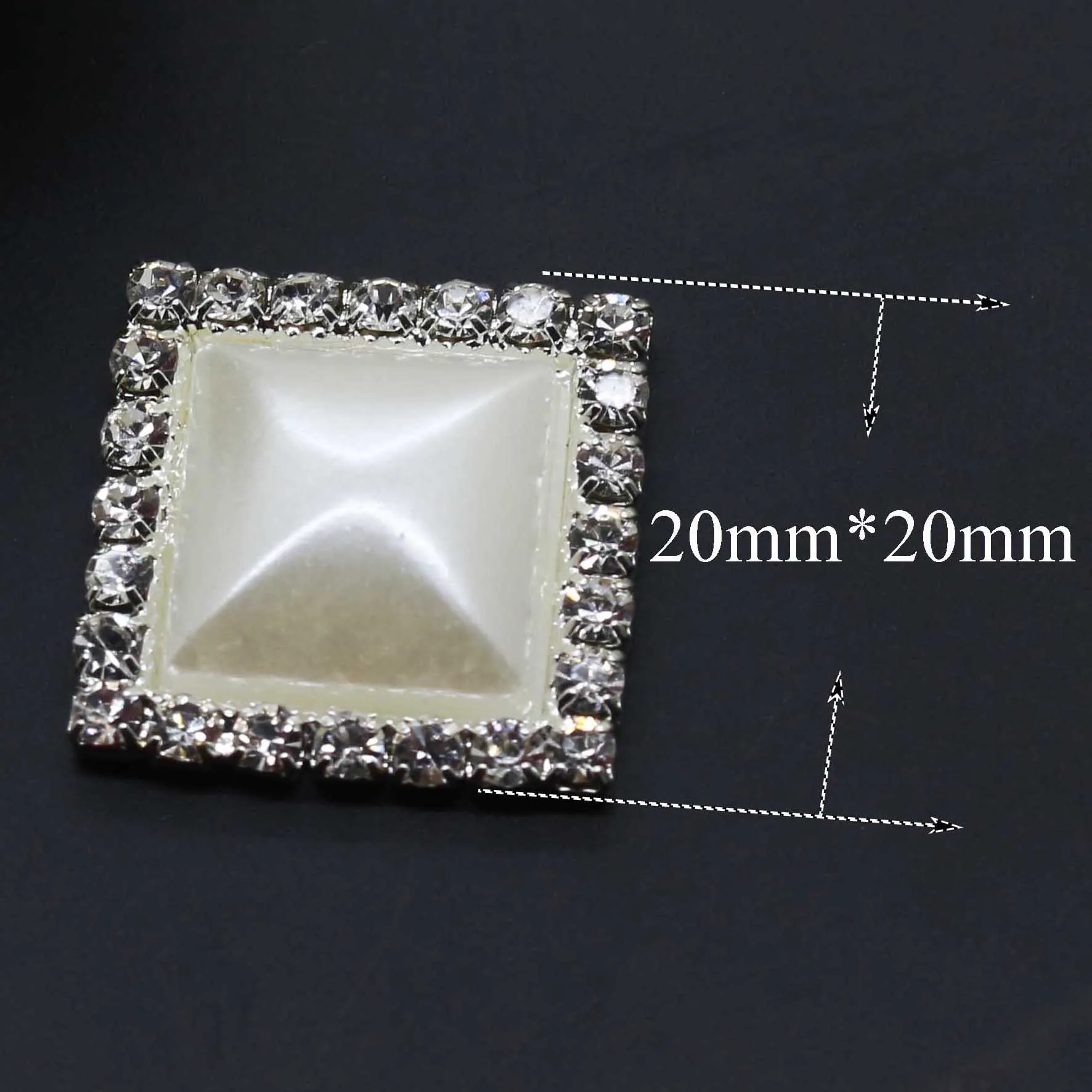 No.13 20mmX20mm 10 шт., белый жемчуг, стразы, пуговицы, металлическое украшение для свадебных приглашений, кнопка, брелок для волос, цветок, центр скрапбукинга - Цвет: No.13 20mmX20mm