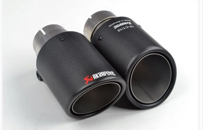 Inlet51/54/57/60/63/80 мм outlet76/89/101/114 для АК AKRAPOVIC углеродного волокна выхлопная труба