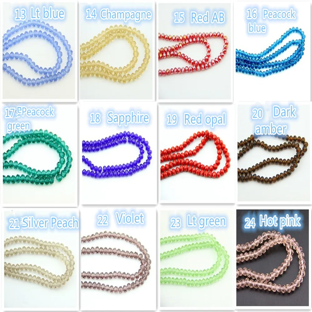 

Best Quality 2*3-8*10mm White Opal AAA Round Shape Crystal Bead Loose Rondelles Glass Ball Supply Bracelet Jewelry DIY NEW