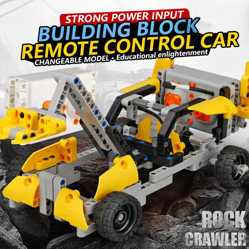198 шт. DIY Kit R/C 10 в 1 гоночные автомобили Строительные кирпичи радиоуправляемая