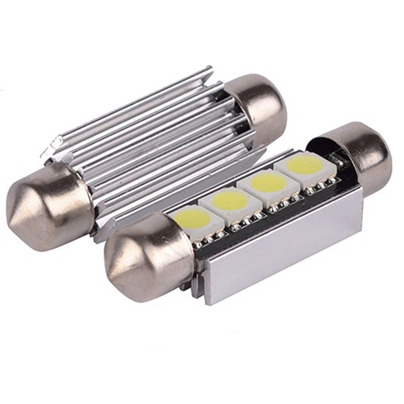 4 шт. 42 мм C5W C10W canbus без ошибок Festoon led 5050 smd автомобильный светильник номерного