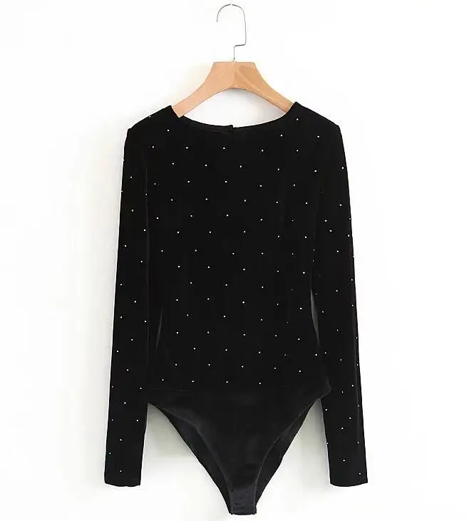 Мода Велюр Fit Romper Средства ухода за кожей сиамские сексуальная спинки Для женщин