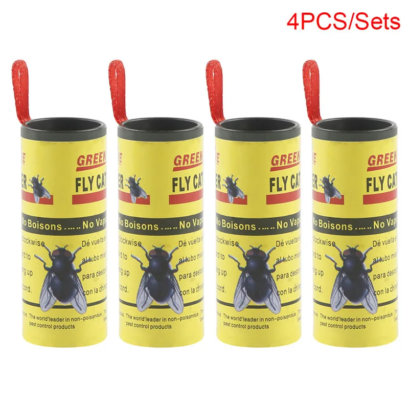 4PC yellow Прямая поставка липкая Летающая бумага устранение мух насекомых домашний сад Клей Ловушка ловушка для ловли мух ошибка ловушка для москитов устройство для ловли - Цвет: 4PC yellow