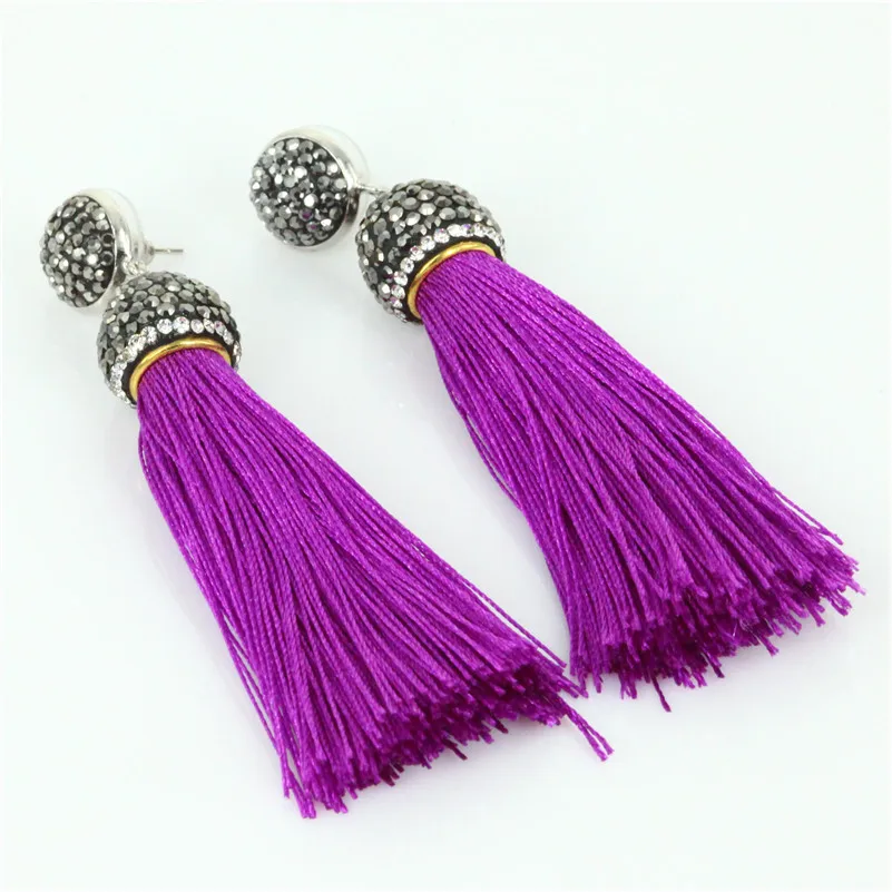 

Богемные стильные цветные настенные серьги дракон шелковые кисточки для серег серьги женские серьги для вечеринки