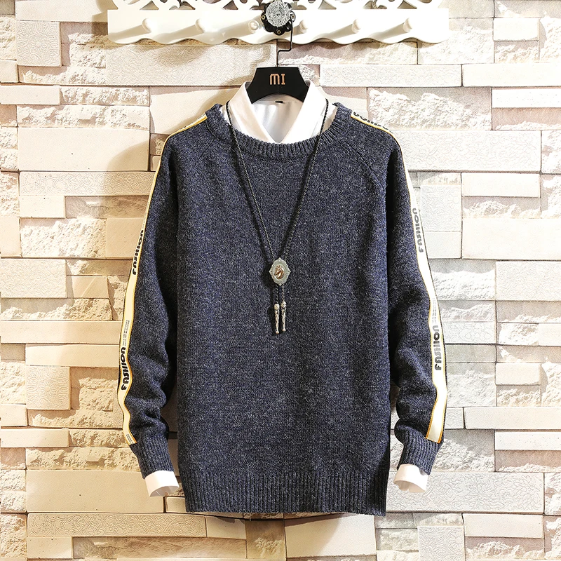 Men Winter Pullover Sweaters Outwear Casual Pullovers Large Size Loose New Male O-neck 5XL | Мужская одежда
