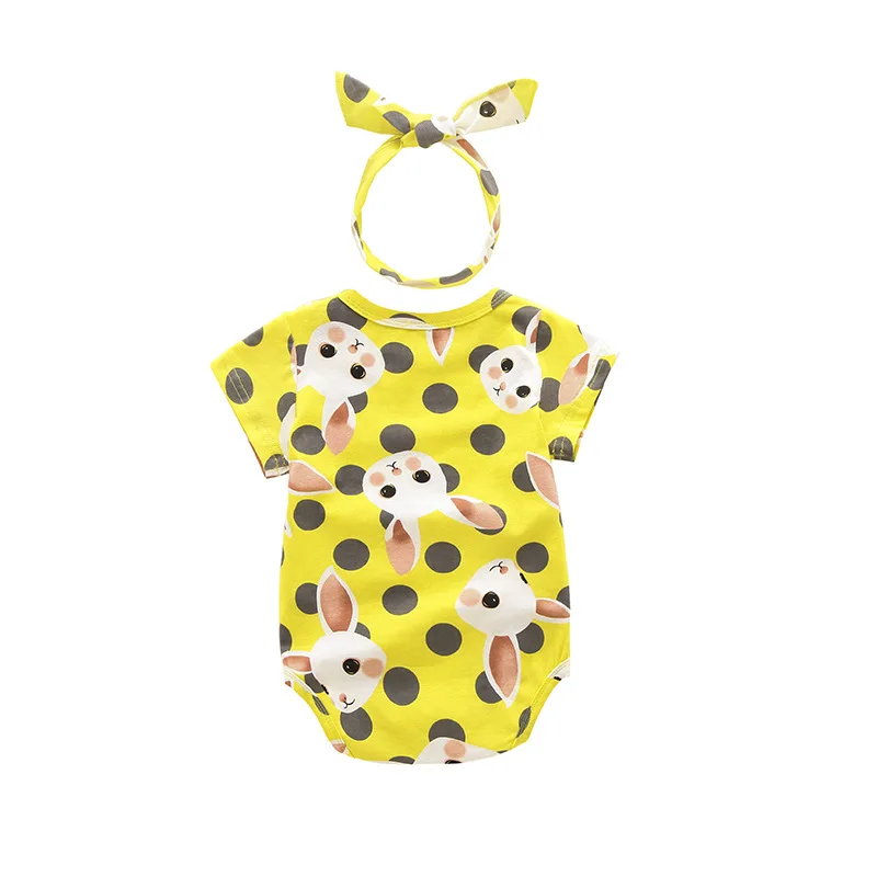 Комбинезон для новорожденных из хлопка с повязкой на голову|body infantil|baby bodysuitsnewborn