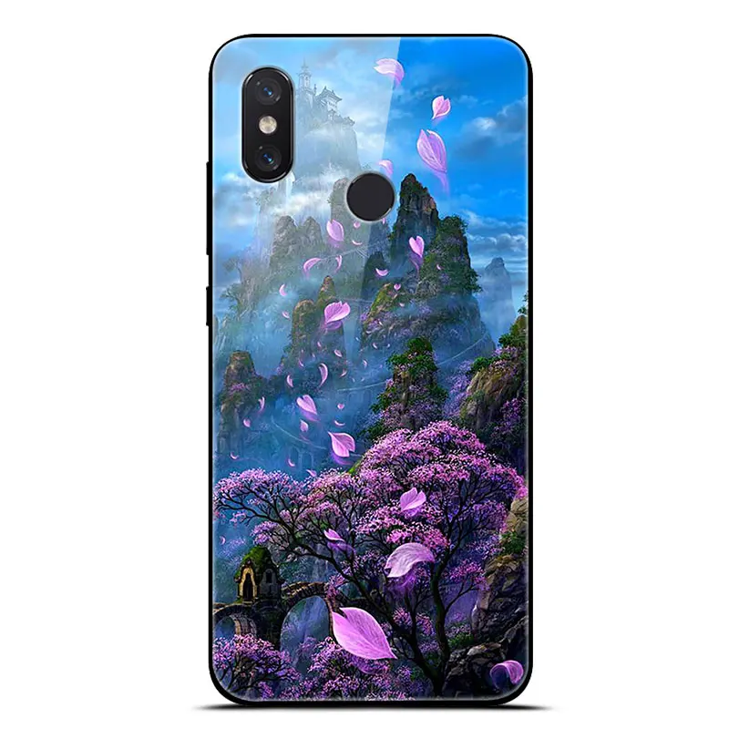Для Xiaomi mi 8 Lite чехол на Xio mi 8 закаленное стекло чехол для телефона аниме для Xiaomi mi 8 Pro mi 8 SE мягкий бампер чехол Funda - Цвет: 7