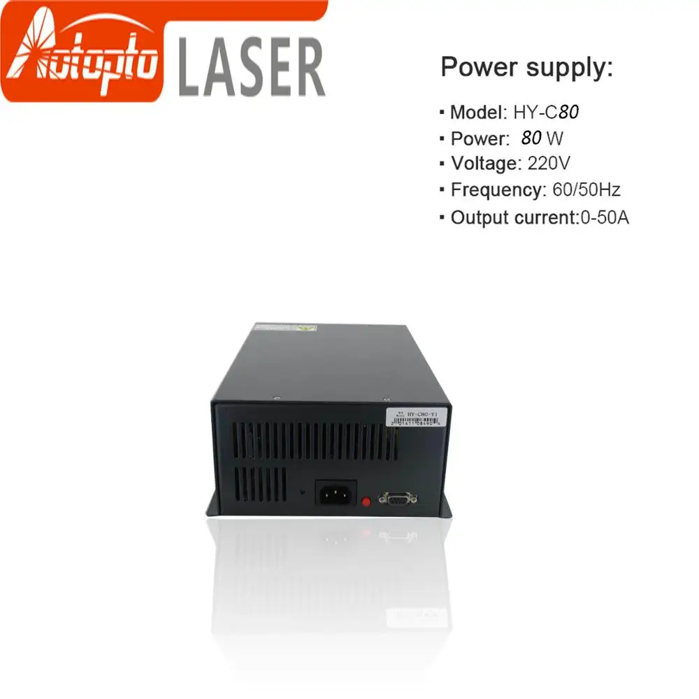 

Источник питания для лазера на углекислом газе HY-C80, 80 Вт, используется для лазерной резки и гравировки на углекислом газе