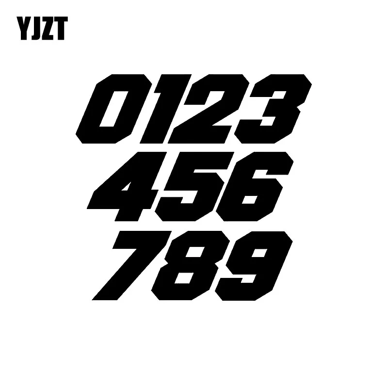 YJZT 15 см * 14 5 Забавный номер телефона 0123456789 виниловый высококачественный
