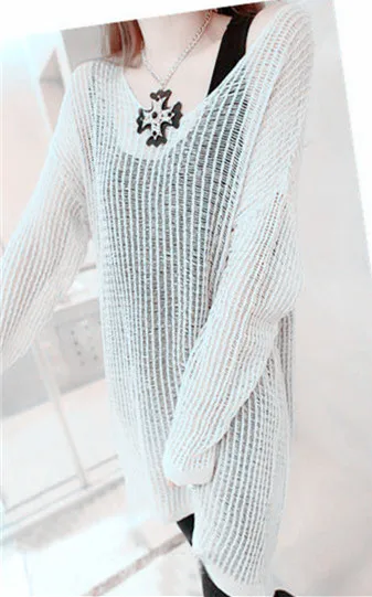 Женский свободный свитер большого размера тонкий лето 2019 | Женская одежда