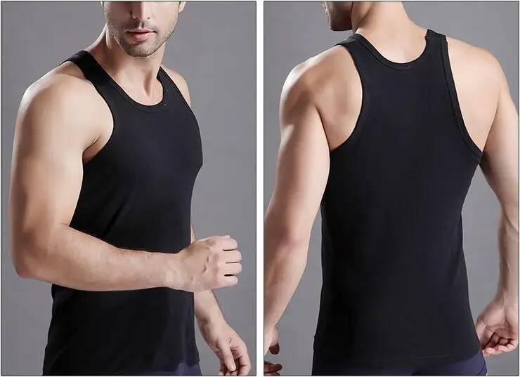 3 шт./лот хлопок Мужские Топ без рукавов майка для мускулистых мужчин Хлопковые