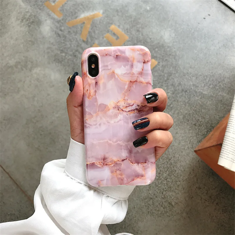 Милый мраморный роскошный ТПУ Телефон чехол для iPhone 6 7 8 Plus X XS 7Plus 6s XR Max Чехлы Capinha |