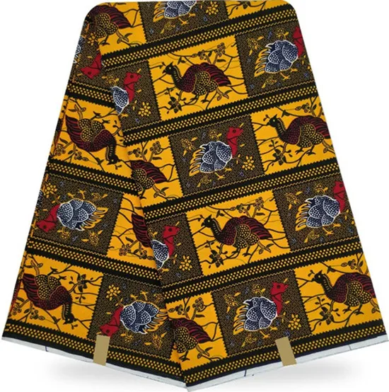 34 Tissu африканская восковая хлопковая ткань для лоскутного шитья африканская Ткань 6 ярдов Анкара ткань батик африканская вощеная ткань принтом для платья C-44 - Цвет: 34