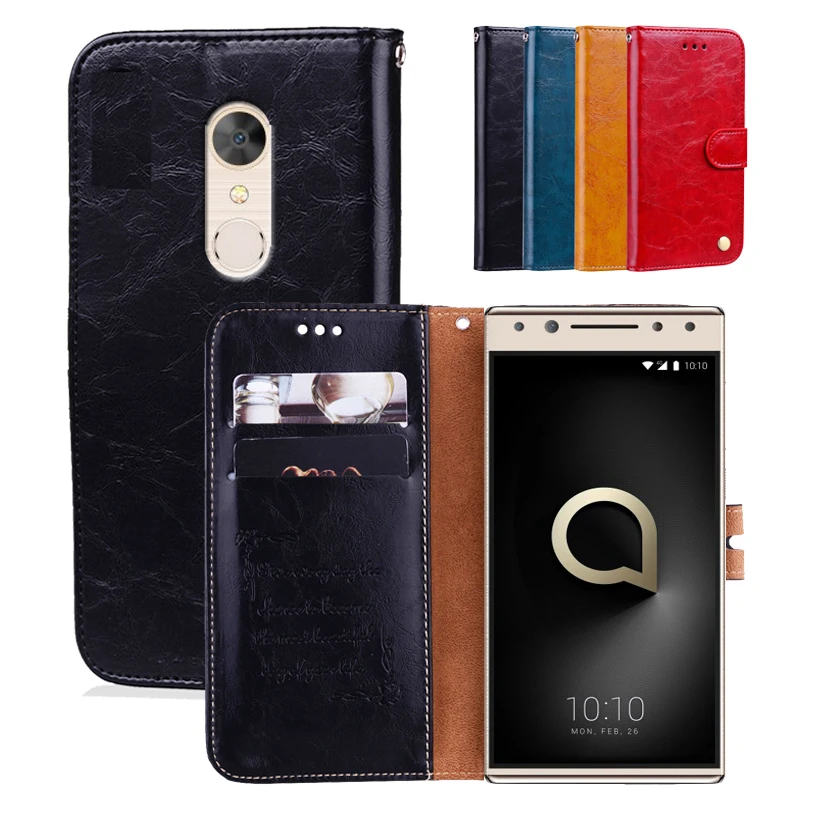 Чехол книжка для Alcatel 5 5086D кожаный чехол кошелек телефона 7 &quotс