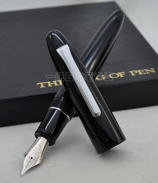 Матросский король пера K.O.P. BK Ebonite 21K золото двойной цвет перо Жесткий Резиновый перо пилот 11-7002