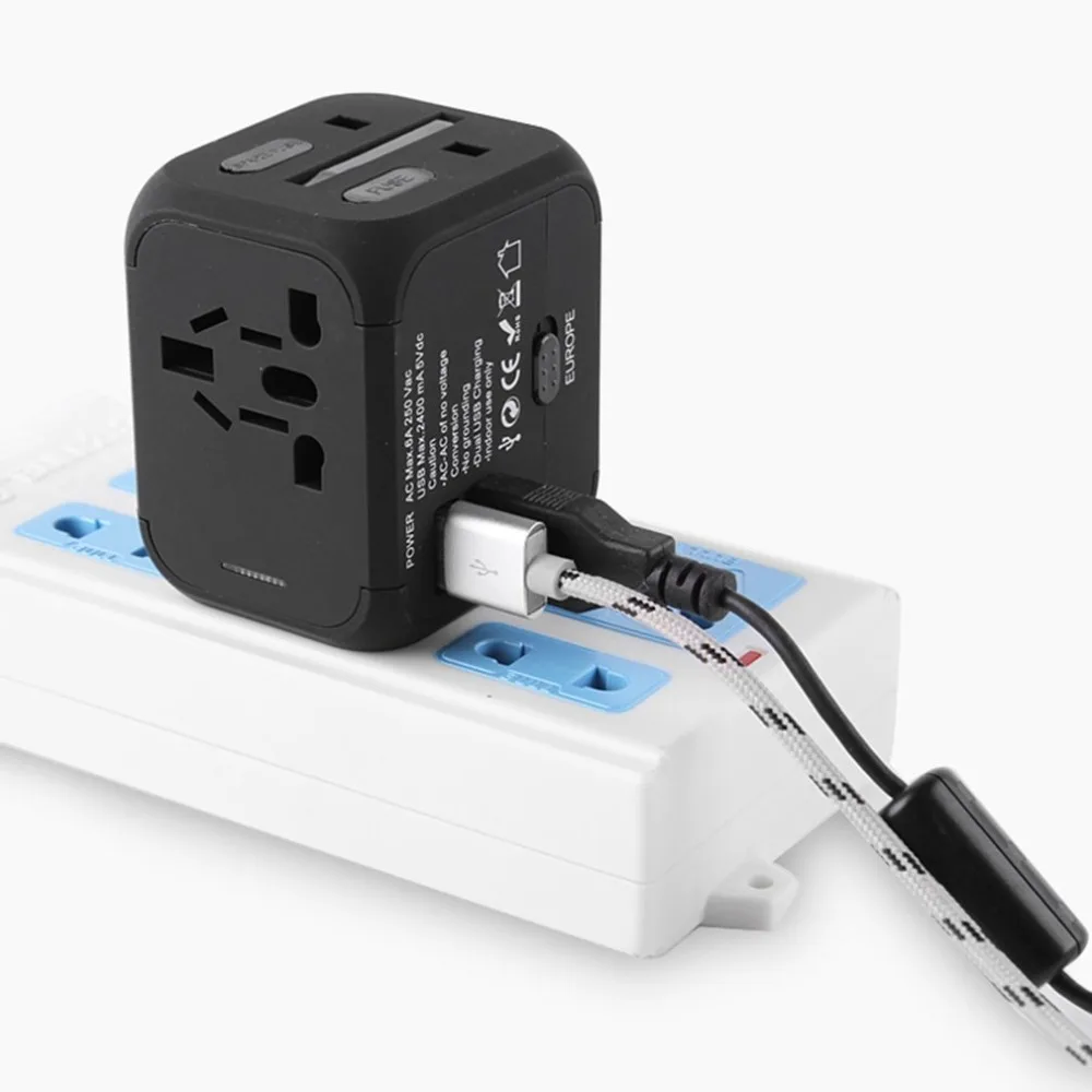 UK/EU/US/AU Plug Универсальный адаптер для путешествий по всему миру преобразователи