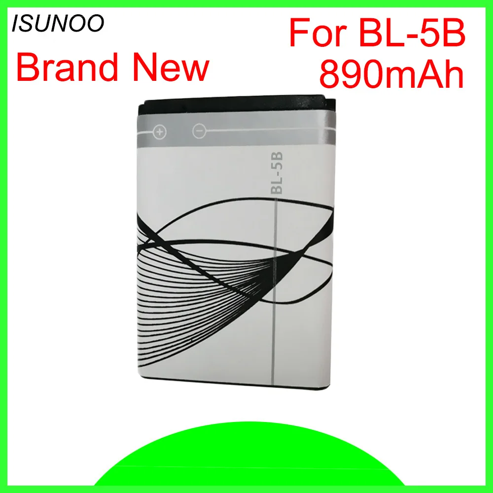 Сменные Аккумуляторы ISUNOO для мобильных телефонов Nokia N80 N83 6120 6021 5300 5208 5140 6020 BL 5B