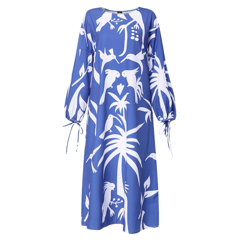 Bohemian Maxi Long Dress VONDA 2020 Sexy Half Sleeve O Neck Dresses Casual Loose Party Beach Printed Sundress Robe Femme Vestido | Женская