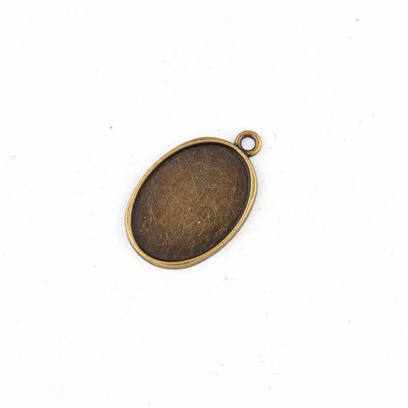 

Fit 18x20mm Oval Antique Bronze Pendants Setting Cabochon Cameo Base Tray Bezel Blank DIY Jewelry Findings