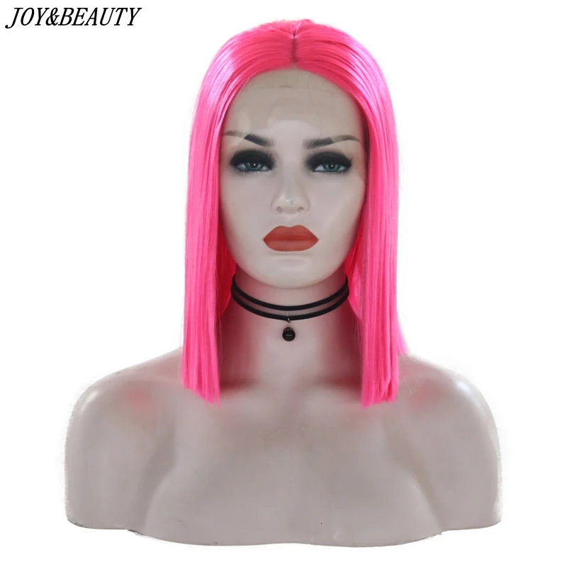 Парик из синтетического кружева JOY &amp BEAUTY 12 дюймов бесклеевая термостойкая ткань