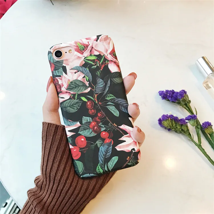Цветок Фрукты Жесткий PC Обложка Чехол для iPhone 7 plus 6 s |