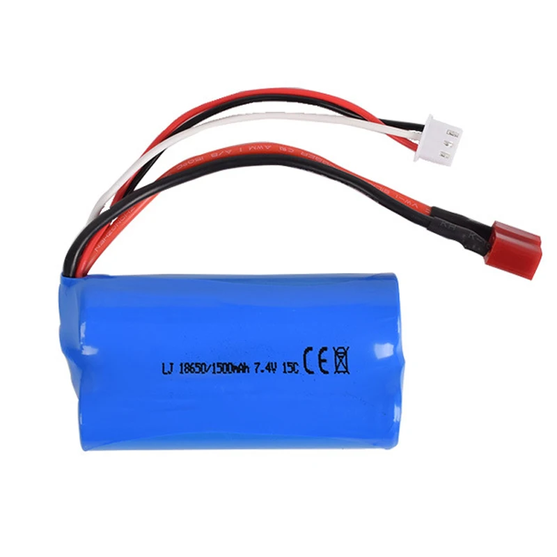 Литий ионный Аккумулятор 7 4 В 1500 мАч 15C 18650 T Plug RC WL12428 12423 игрушечный аккумулятор с