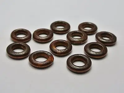 

1000 Brown Round Ring Wood Beads 16mm ~Wooden Ring Beads