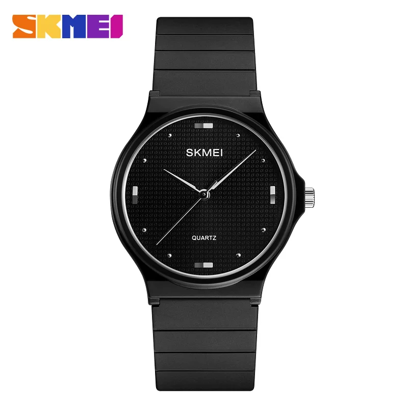 Black Watch SKMEI кварцевые часы модные Повседневное Для женщин Для мужчин новые часы 30 м Личность Творческая PU качество ремень Relogio Feminino 1421 - Цвет: Black Watch