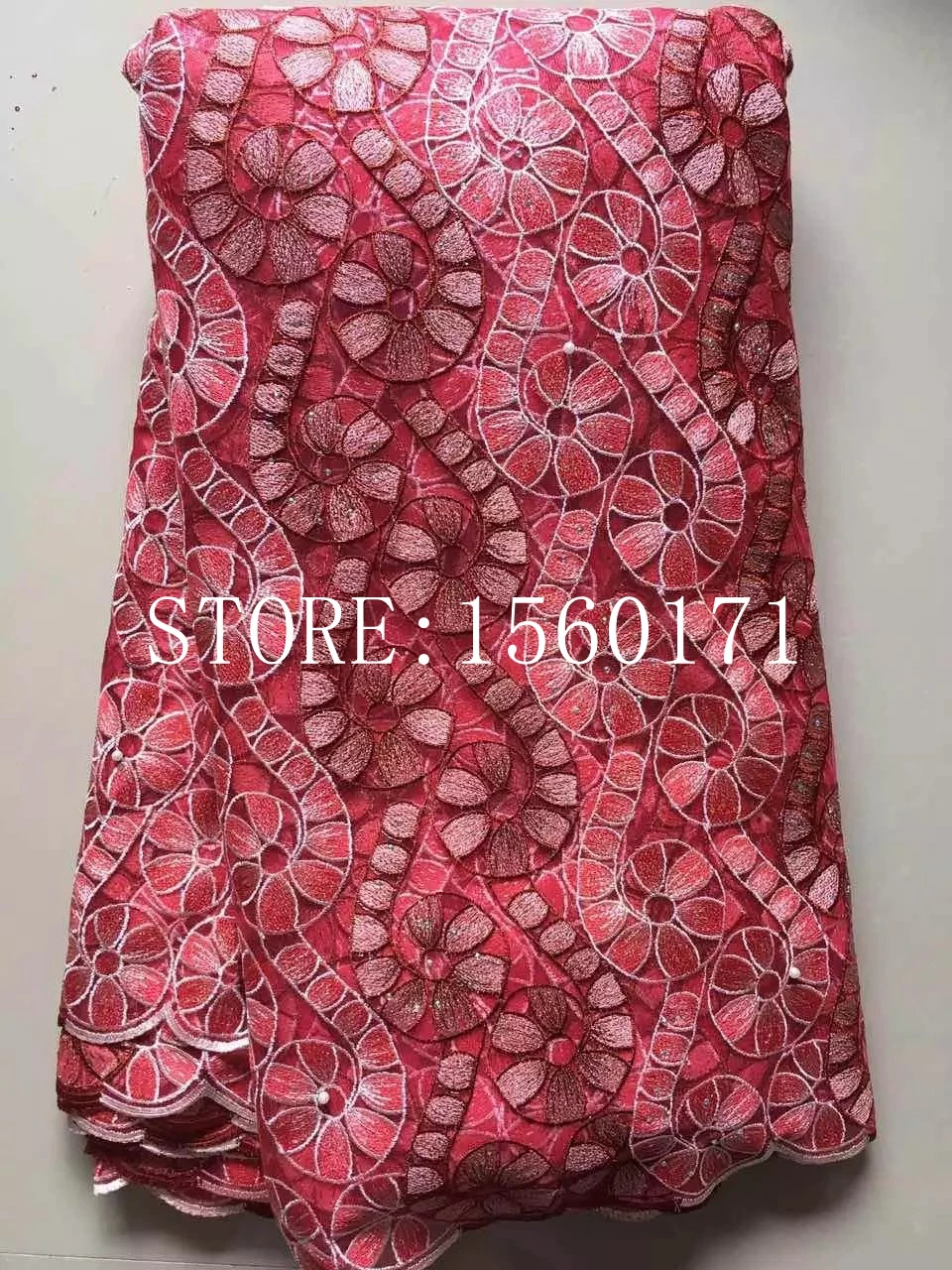 Free Shipping by DHL!! Nigerian swiss tulle lace beautiful african fabric for wedding shiny dresses.WB5287 | Дом и сад