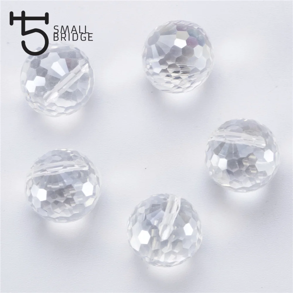Прозрачные стеклянные бусины 8 дюймов 10 мм X001|faceted glass beads|bead czechround beads |