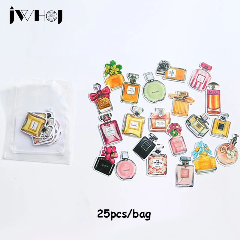 25 шт./пакет милые флаконы для духов бумажная наклейка детские подарочные