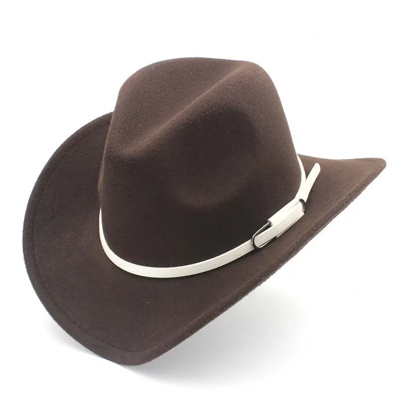 Шляпа Ковбойская Женская/Мужская полушерстяная с широкими полями 56 58