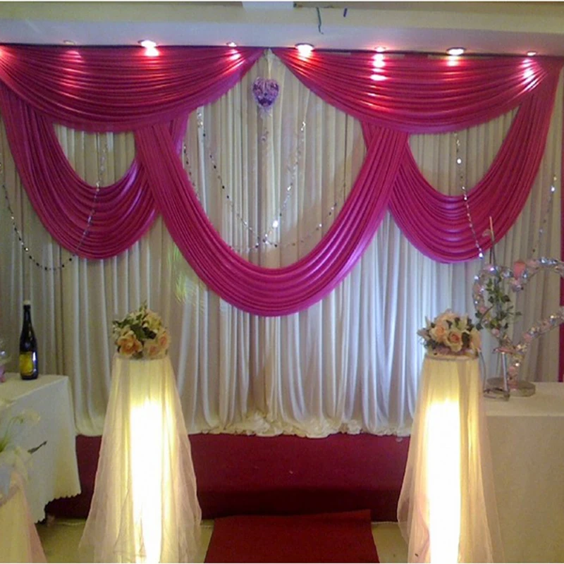 2017 новое поступление скидки белый и ярко-розовый свадебный фон для фотосъемки |