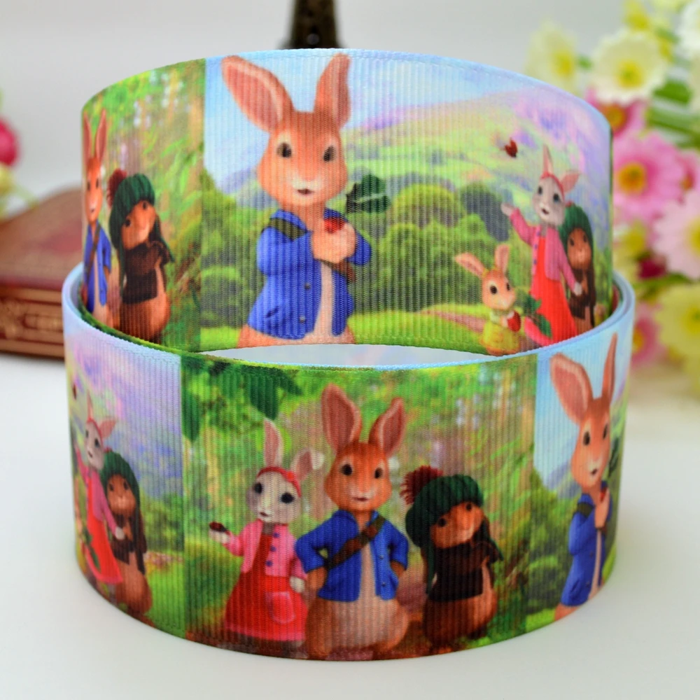 DUWES 1 5 &quot38 мм 2 10 50 ярдов мультфильм жираф Лев напечатанный grosgrain ленты волос ЛУК