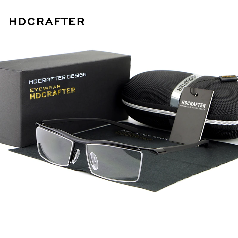 Очки HDCRAFTER 2018 мужские без оправы квадратная оправа для очков близорукости