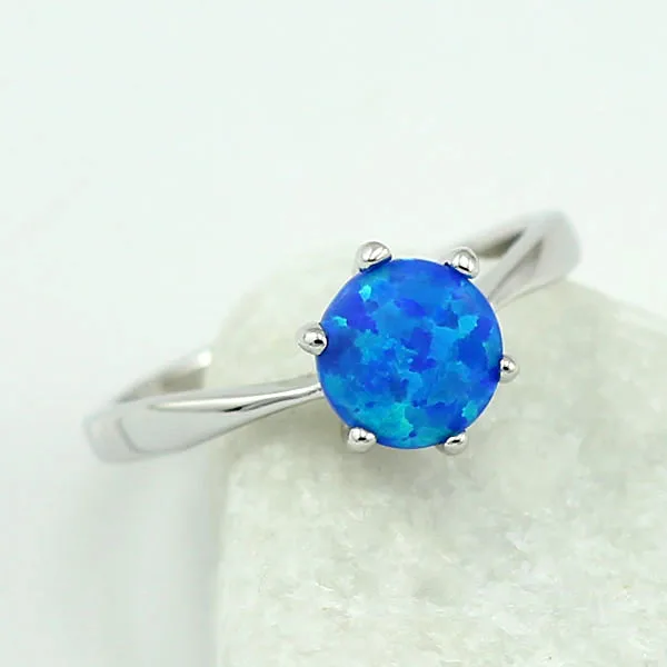 Haимис Синий огненный опал женский коготь Inay модное Ювелирное кольцо Размер 6 7 8 9 10