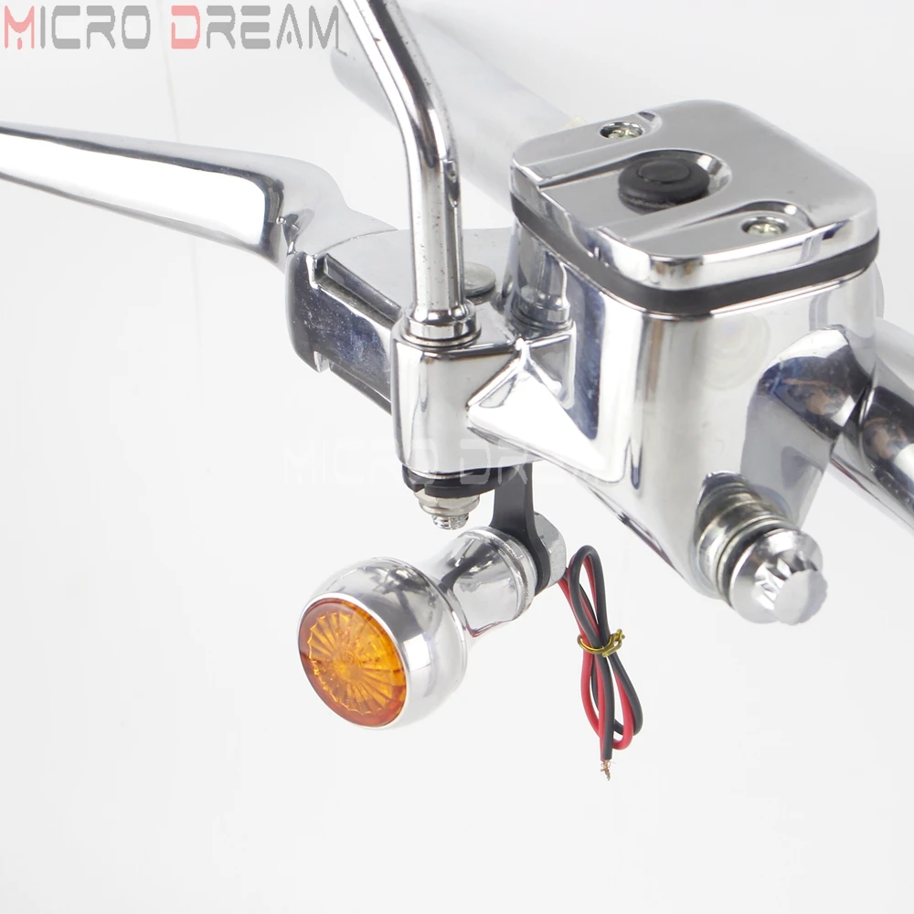 Мотоциклетный Серебряный поворотный сигнал светодиодный индикатор для Кафе Racer