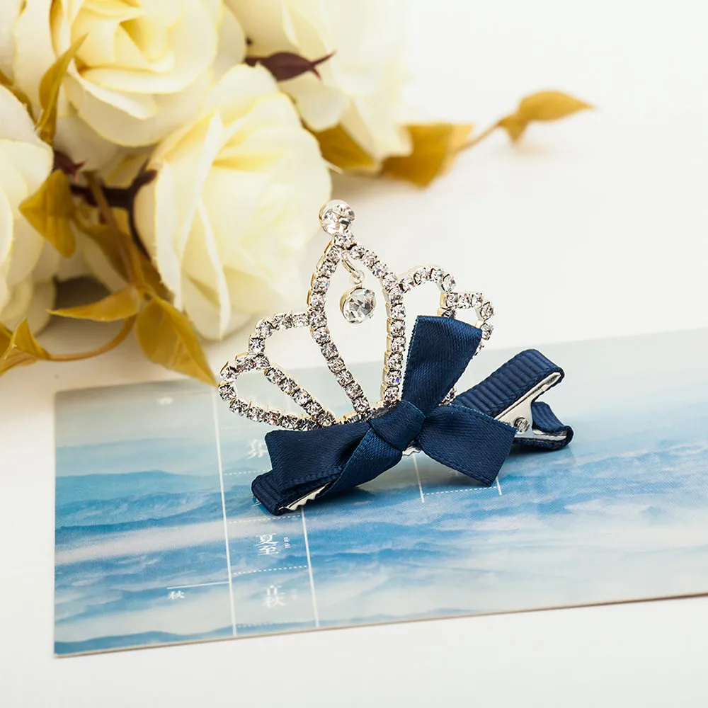 Girls Crown Hair Clip Details About Crystal Baby Kids Shiny Princess Rabbit Ears Accessories For Gift #39 |