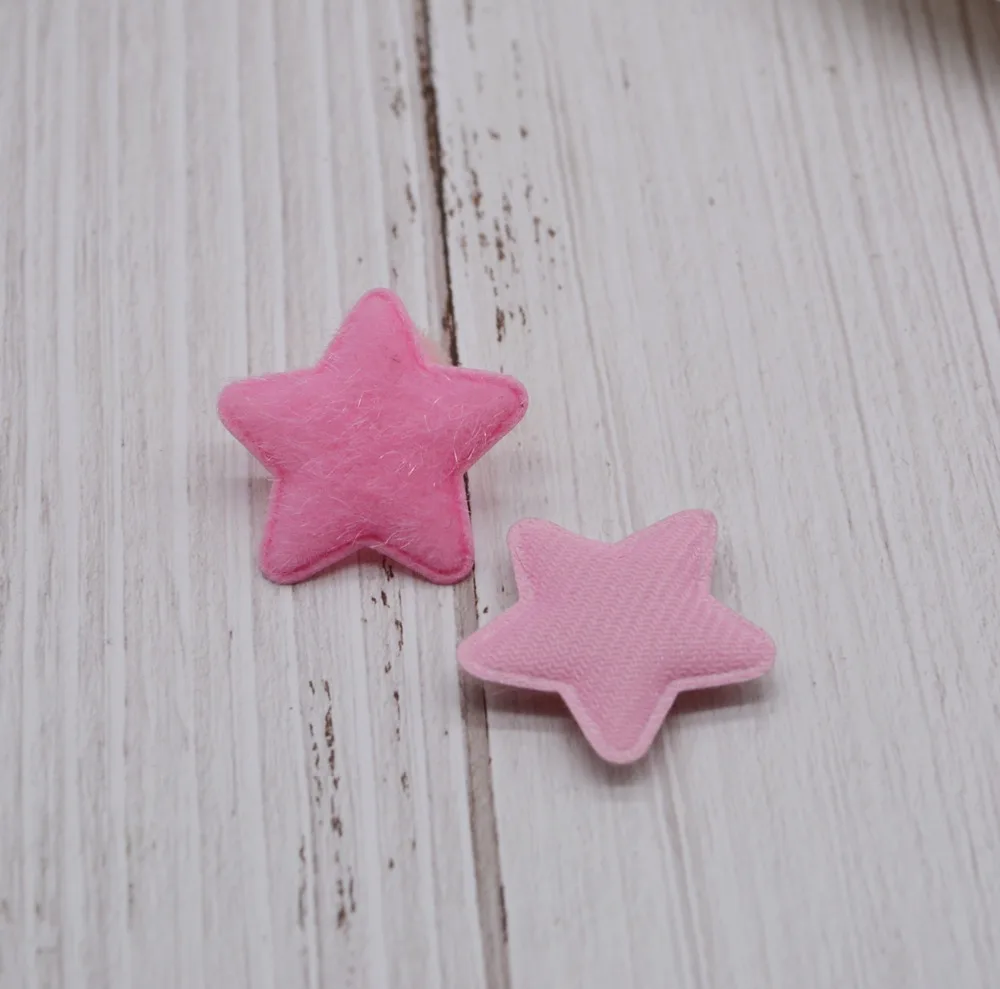 

Sew on 5*3.5cm 40pcs/lot Mink plush cloth stars crown Padded Patches Appliques For Clothes Sewing Supplies Decoration