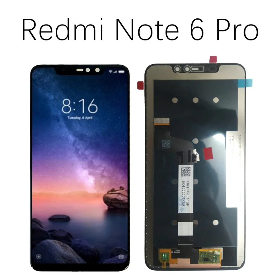 Оригинальный высококачественный Redmi 6 ЖК дисплей сенсорный экран для Note Pro