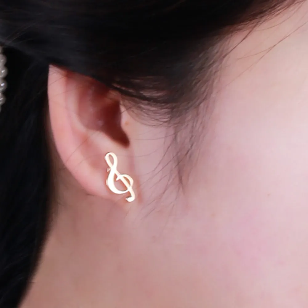 Маленькие серьги в виде музыкальных нот для женщин 2019 модные ювелирные изделия