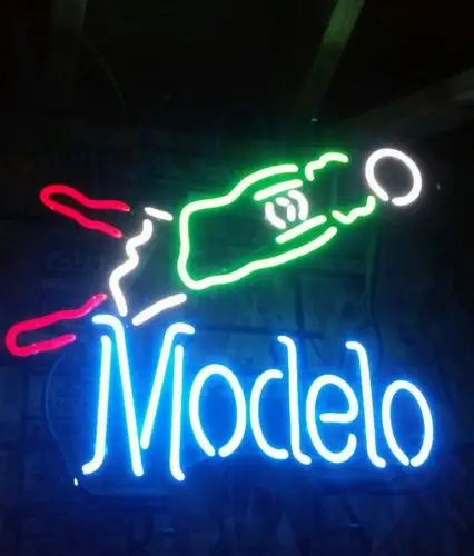 

Large Modelo Soccer Beer Glass Neon Light Sign Beer Bar