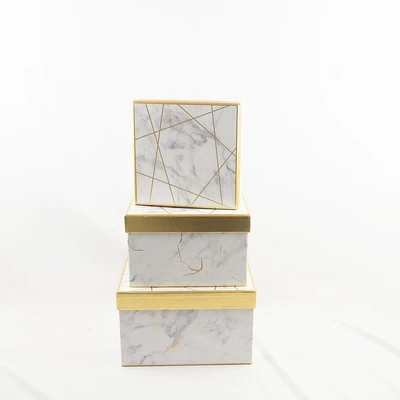 3pcs 1 set Новое поступление, цветочное ведро с мраморной печатью, Круглый держатель цветочных букетов, цветочные бумажные коробки с крышкой, ведро для объятий, цветочный подарок - Цвет: 3pcs 1 set