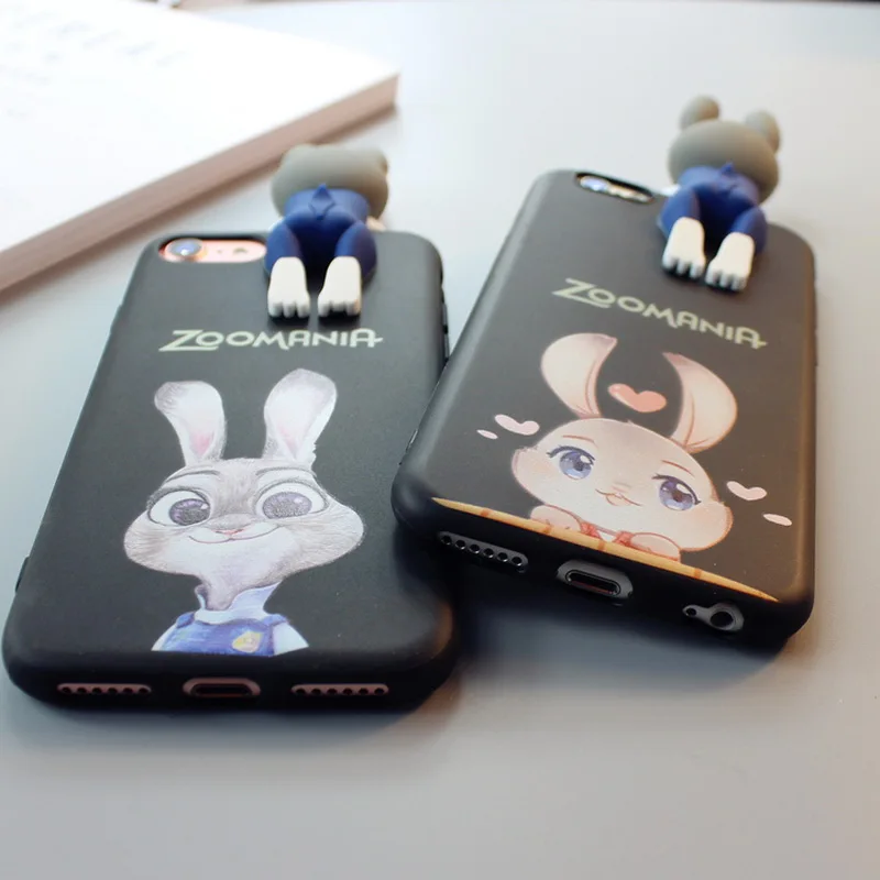 3D Rabbit Cute Case For iPhone 7 Iphone 6 6s Plus Luxury Full Body Cartoon Soft TPU Kawaii Girl Phone Cover Coque |