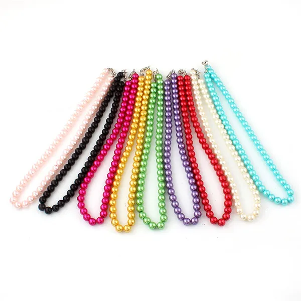 Изящные украшения цепочка до ключицы 8 мм бусы из искусственного жемчуга женские