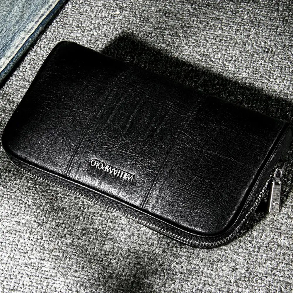 Новый длинный клатч WilliamPOLO кошелек для мужчин держатель кредитных карт