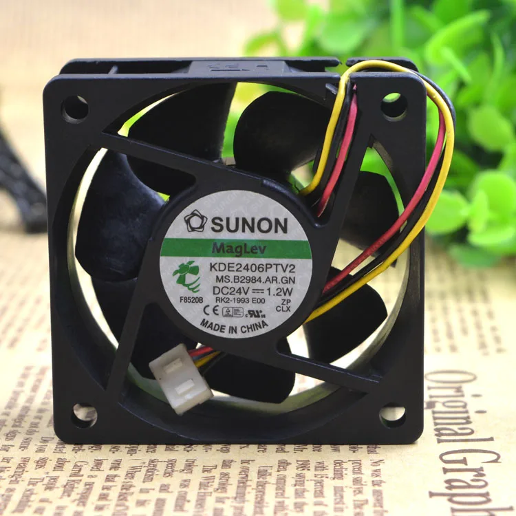 SUNON 6025 KDE2406PTV2 24 в 1 2 Вт 6 см 3-линейный преобразователь частоты охлаждающий